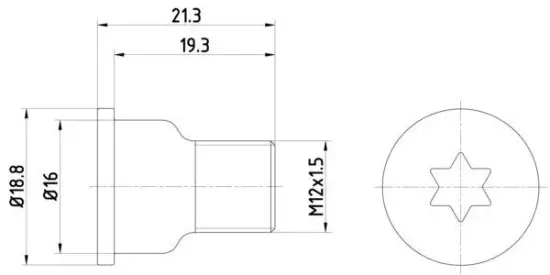 Schraube, Bremsscheibe HELLA 8DZ 355 209-051 Bild Schraube, Bremsscheibe HELLA 8DZ 355 209-051