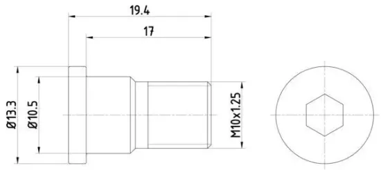 Schraube, Bremsscheibe HELLA 8DZ 355 209-071 Bild Schraube, Bremsscheibe HELLA 8DZ 355 209-071