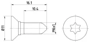 Schraube, Bremsscheibe HELLA 8DZ 355 209-081