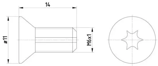 Schraube, Bremsscheibe HELLA 8DZ 355 209-121 Bild Schraube, Bremsscheibe HELLA 8DZ 355 209-121