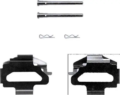 Zubehörsatz, Scheibenbremsbelag HELLA 8DZ 355 202-381 Bild Zubehörsatz, Scheibenbremsbelag HELLA 8DZ 355 202-381