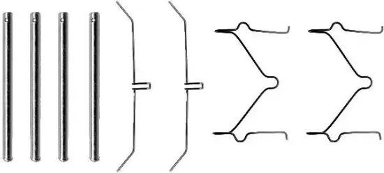 Zubehörsatz, Scheibenbremsbelag HELLA 8DZ 355 201-101 Bild Zubehörsatz, Scheibenbremsbelag HELLA 8DZ 355 201-101