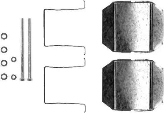 Zubehörsatz, Scheibenbremsbelag HELLA 8DZ 355 202-751 Bild Zubehörsatz, Scheibenbremsbelag HELLA 8DZ 355 202-751