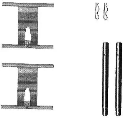 Zubehörsatz, Scheibenbremsbelag HELLA 8DZ 355 203-191