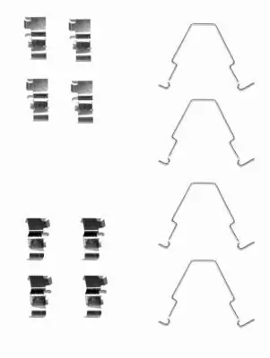 Zubehörsatz, Scheibenbremsbelag HELLA 8DZ 355 203-971 Bild Zubehörsatz, Scheibenbremsbelag HELLA 8DZ 355 203-971