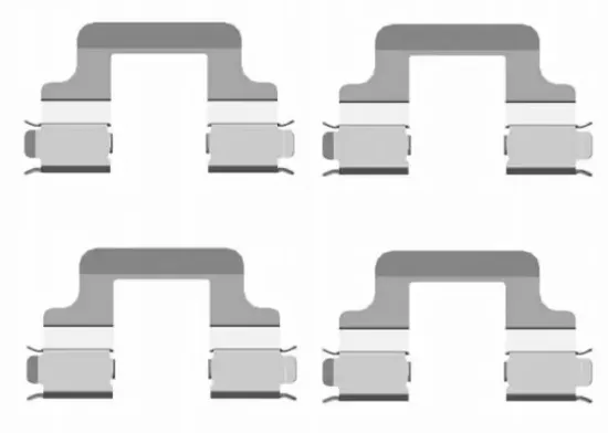 Zubehörsatz, Scheibenbremsbelag HELLA 8DZ 355 204-101 Bild Zubehörsatz, Scheibenbremsbelag HELLA 8DZ 355 204-101