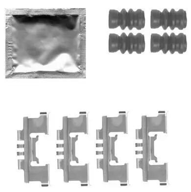 Zubehörsatz, Scheibenbremsbelag HELLA 8DZ 355 204-791