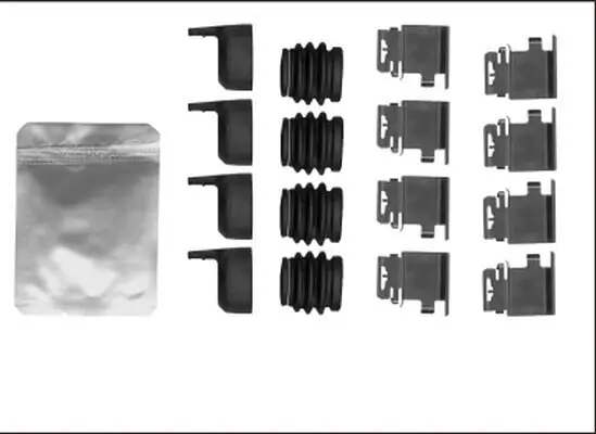 Zubehörsatz, Scheibenbremsbelag HELLA 8DZ 355 206-001 Bild Zubehörsatz, Scheibenbremsbelag HELLA 8DZ 355 206-001