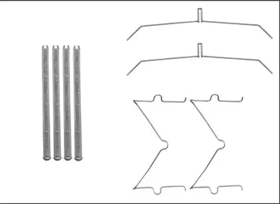 Zubehörsatz, Scheibenbremsbelag HELLA 8DZ 355 205-641