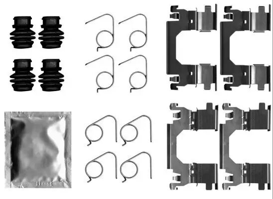 Zubehörsatz, Scheibenbremsbelag HELLA 8DZ 355 206-301 Bild Zubehörsatz, Scheibenbremsbelag HELLA 8DZ 355 206-301