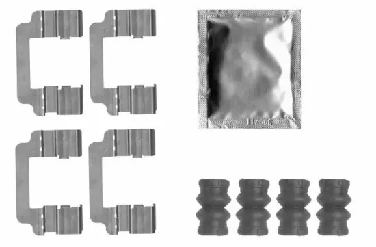 Zubehörsatz, Scheibenbremsbelag HELLA 8DZ 355 206-831 Bild Zubehörsatz, Scheibenbremsbelag HELLA 8DZ 355 206-831