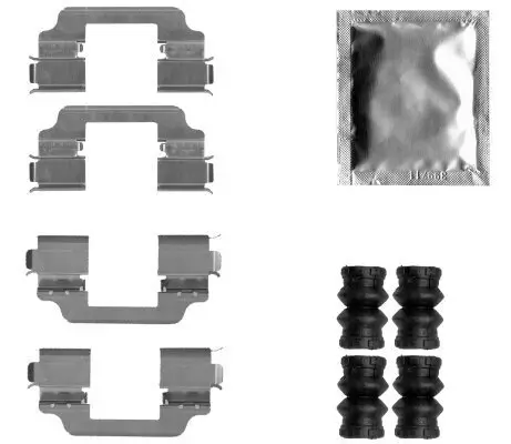 Zubehörsatz, Scheibenbremsbelag HELLA 8DZ 355 206-621 Bild Zubehörsatz, Scheibenbremsbelag HELLA 8DZ 355 206-621