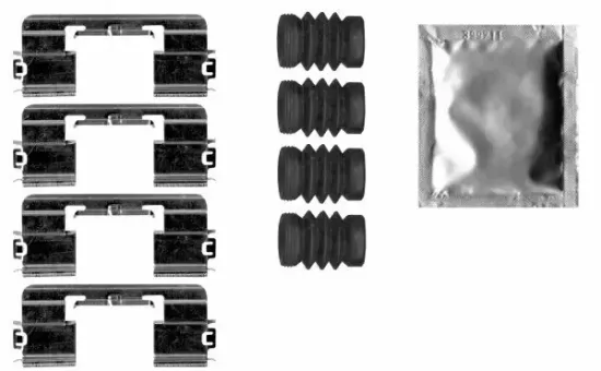 Zubehörsatz, Scheibenbremsbelag HELLA 8DZ 355 207-311 Bild Zubehörsatz, Scheibenbremsbelag HELLA 8DZ 355 207-311