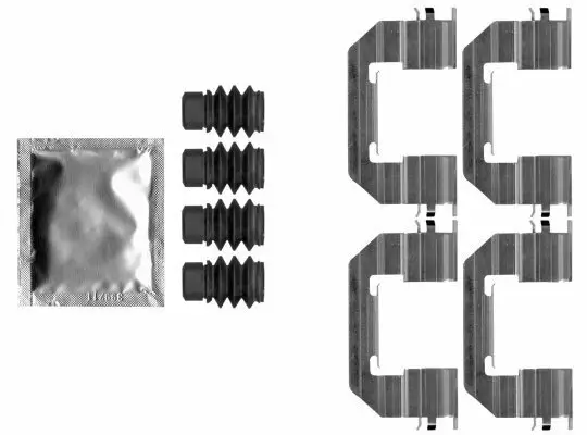 Zubehörsatz, Scheibenbremsbelag HELLA 8DZ 355 207-291 Bild Zubehörsatz, Scheibenbremsbelag HELLA 8DZ 355 207-291