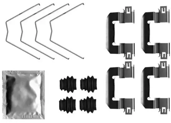 Zubehörsatz, Scheibenbremsbelag HELLA 8DZ 355 205-741 Bild Zubehörsatz, Scheibenbremsbelag HELLA 8DZ 355 205-741