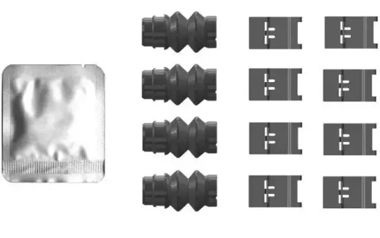 Zubehörsatz, Scheibenbremsbelag HELLA 8DZ 355 206-751 Bild Zubehörsatz, Scheibenbremsbelag HELLA 8DZ 355 206-751