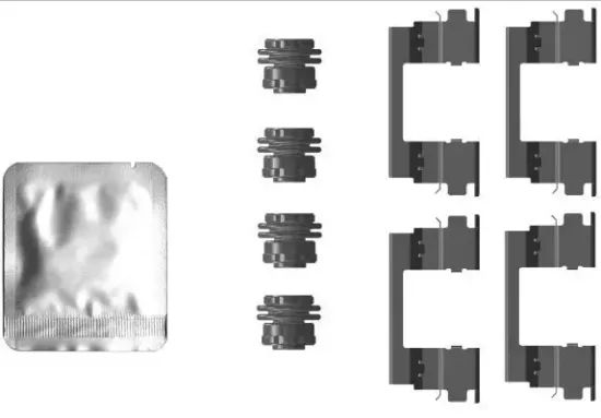 Zubehörsatz, Scheibenbremsbelag HELLA 8DZ 355 207-361 Bild Zubehörsatz, Scheibenbremsbelag HELLA 8DZ 355 207-361