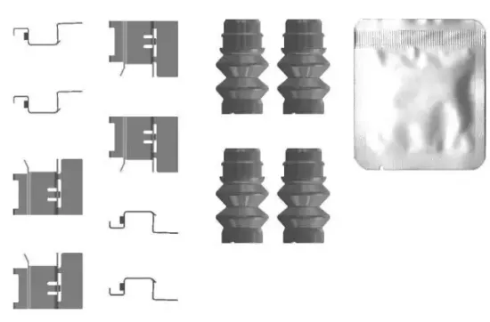 Zubehörsatz, Scheibenbremsbelag HELLA 8DZ 355 207-401 Bild Zubehörsatz, Scheibenbremsbelag HELLA 8DZ 355 207-401