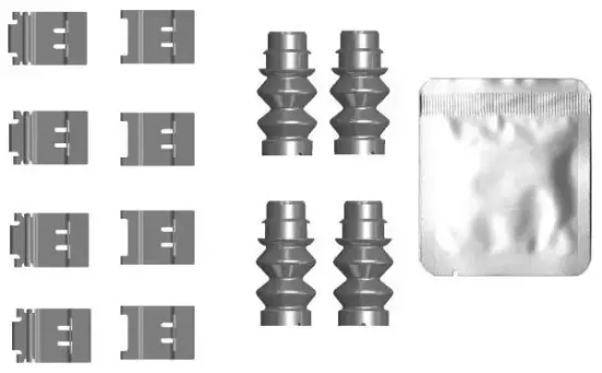 Zubehörsatz, Scheibenbremsbelag HELLA 8DZ 355 206-741 Bild Zubehörsatz, Scheibenbremsbelag HELLA 8DZ 355 206-741