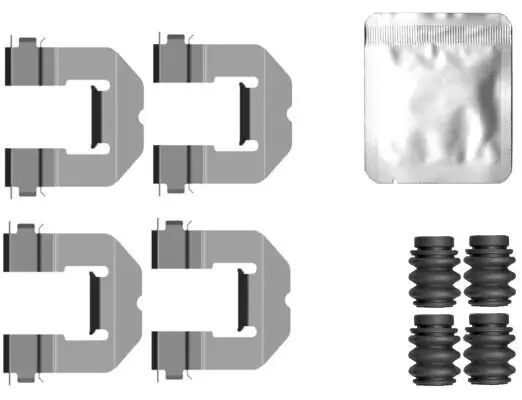 Zubehörsatz, Scheibenbremsbelag HELLA 8DZ 355 207-131 Bild Zubehörsatz, Scheibenbremsbelag HELLA 8DZ 355 207-131