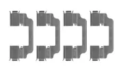 Zubehörsatz, Scheibenbremsbelag Hinterachse HELLA 8DZ 355 207-061