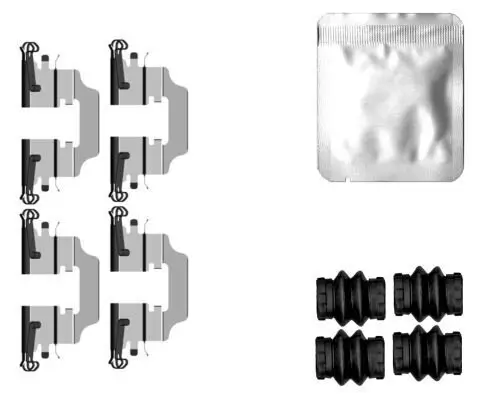 Zubehörsatz, Scheibenbremsbelag HELLA 8DZ 355 207-101 Bild Zubehörsatz, Scheibenbremsbelag HELLA 8DZ 355 207-101