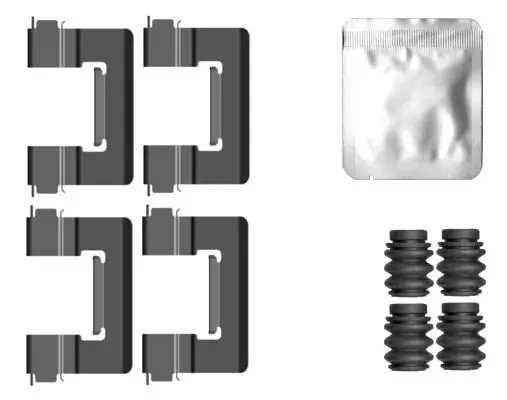 Zubehörsatz, Scheibenbremsbelag HELLA 8DZ 355 207-151 Bild Zubehörsatz, Scheibenbremsbelag HELLA 8DZ 355 207-151