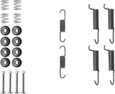 Zubehörsatz, Feststellbremsbacken Hinterachse HELLA 8DZ 355 201-831