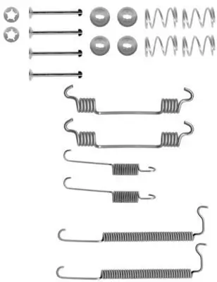 Zubehörsatz, Bremsbacken Hinterachse HELLA 8DZ 355 200-811