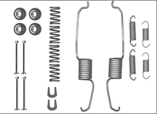 Zubehörsatz, Bremsbacken HELLA 8DZ 355 206-091