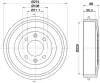 Bremstrommel Hinterachse HELLA 8DT 355 301-231 Bild Bremstrommel Hinterachse HELLA 8DT 355 301-231