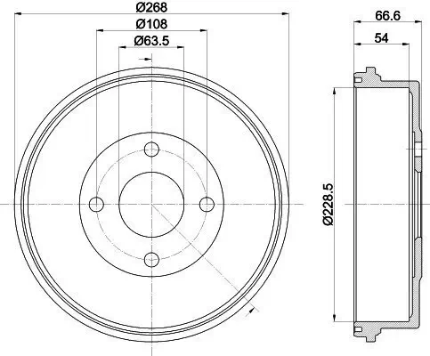 Bremstrommel HELLA 8DT 355 300-181 Bild Bremstrommel HELLA 8DT 355 300-181