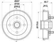 Bremstrommel HELLA 8DT 355 302-061