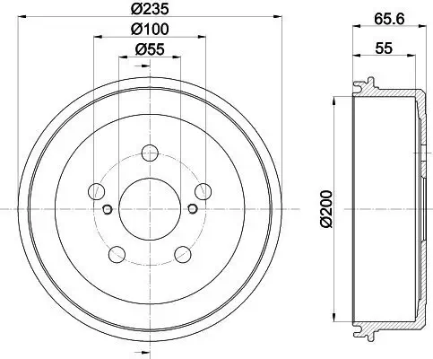 Bremstrommel HELLA 8DT 355 301-321 Bild Bremstrommel HELLA 8DT 355 301-321