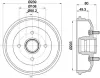 Bremstrommel Hinterachse HELLA 8DT 355 301-361 Bild Bremstrommel Hinterachse HELLA 8DT 355 301-361