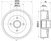 Bremstrommel Hinterachse HELLA 8DT 355 301-401 Bild Bremstrommel Hinterachse HELLA 8DT 355 301-401