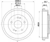 Bremstrommel Hinterachse HELLA 8DT 355 300-291 Bild Bremstrommel Hinterachse HELLA 8DT 355 300-291