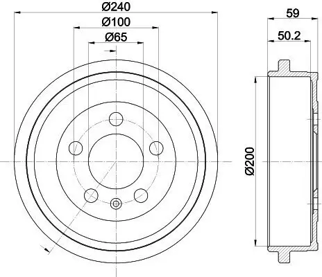 Bremstrommel HELLA 8DT 355 300-371