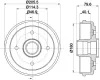Bremstrommel HELLA 8DT 355 300-561 Bild Bremstrommel HELLA 8DT 355 300-561