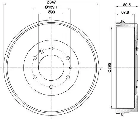 Bremstrommel HELLA 8DT 355 301-831 Bild Bremstrommel HELLA 8DT 355 301-831