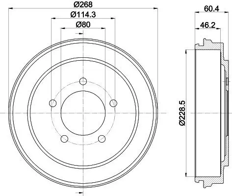 Bremstrommel Hinterachse HELLA 8DT 355 301-921 Bild Bremstrommel Hinterachse HELLA 8DT 355 301-921