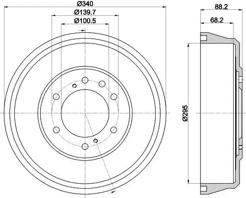 Bremstrommel HELLA 8DT 355 302-621