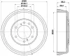 Bremstrommel HELLA 8DT 355 302-621