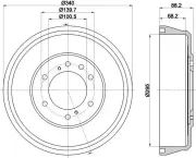 Bremstrommel HELLA 8DT 355 302-621