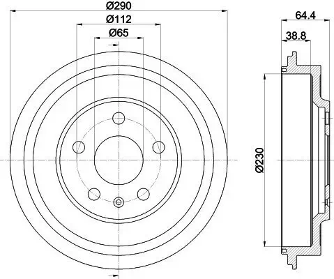 Bremstrommel HELLA 8DT 355 302-561 Bild Bremstrommel HELLA 8DT 355 302-561