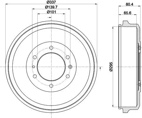 Bremstrommel HELLA 8DT 355 302-661 Bild Bremstrommel HELLA 8DT 355 302-661