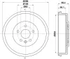 Bremstrommel HELLA 8DT 355 302-671 Bild Bremstrommel HELLA 8DT 355 302-671