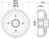 Bremstrommel HELLA 8DT 355 302-821 Bild Bremstrommel HELLA 8DT 355 302-821