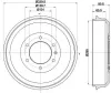 Bremstrommel HELLA 8DT 355 302-961 Bild Bremstrommel HELLA 8DT 355 302-961