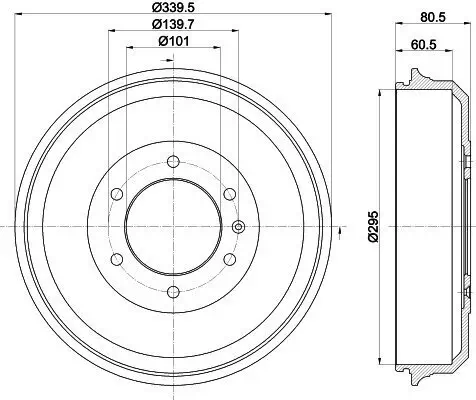 Bremstrommel HELLA 8DT 355 302-961 Bild Bremstrommel HELLA 8DT 355 302-961